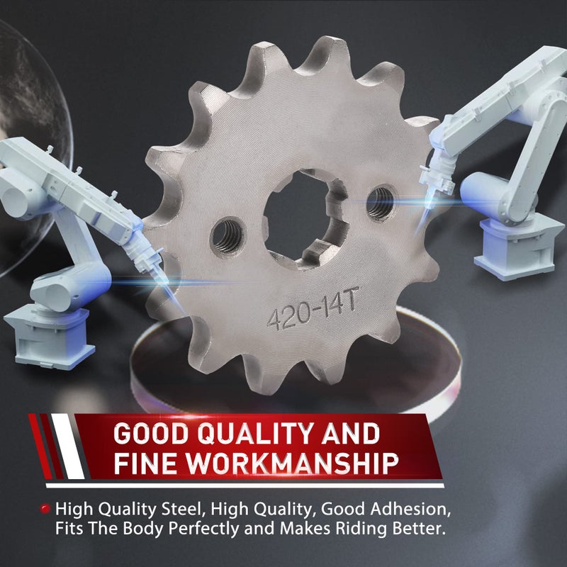 WOOSTAR Motorcycle 420-14T Front Sprocket 17mm for 50cc 70cc 90cc 110cc 125cc Dirt Pit Bike Mini Bike ATV 4 Wheeler Moped - Image 3